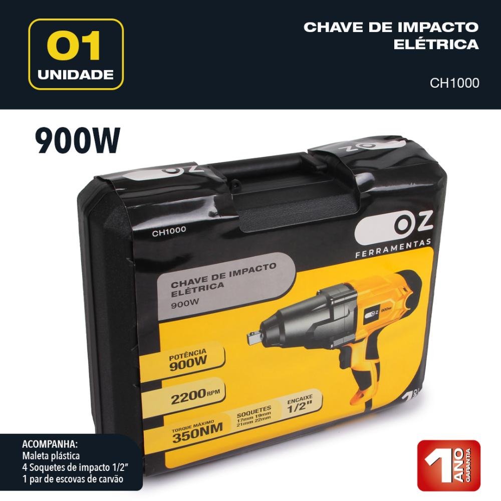 Chave de impacto elétrica Oz Modelo CH1000 Voltagem 220V | MadeiraMadeira