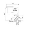 Torneira Gourmet com Misturador Monocomando Inox em L Franke - 4