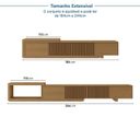 Ver imagem 5 de Rack com Painel Ripado Extensível para TV até 86 Polegadas 244cmx250cm Aruá CabeCasa MadeiraOriginals