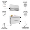 Ver imagem 4 de Armário de Cozinha com Nichos Cp01 com Tampo 100cm M24 Branco - Mpozenato