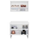 Ver imagem 3 de Armário de Cozinha com Nichos Cp01 com Tampo 100cm M24 Branco - Mpozenato