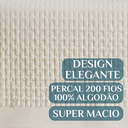 Ver imagem 3 de Cobreleito Queen Size Camesa Casa Blanca 200 Fios 100%algodao Toque Extra Macio Madri:palha