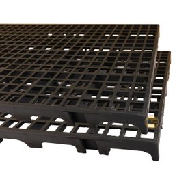 10 Palete Pallet Estrado Chao Plástico Preto 2,5 X 25 X 50 - 2