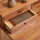 Ver imagem 4 de Mesa Escrivaninha Retro Madeira 4 Gavetas 1 Nicho Milano Idimex