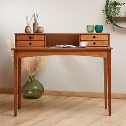 Mesa Escrivaninha Retro Madeira 4 Gavetas 1 Nicho Milano - 1