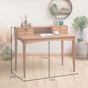 Ver imagem 3 de Mesa Escrivaninha Retro Madeira 4 Gavetas 1 Nicho Milano Idimex