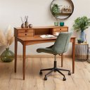 Ver imagem 7 de Mesa Escrivaninha Retro Madeira 4 Gavetas 1 Nicho Milano Idimex