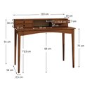 Ver mais imagens de Mesa Escrivaninha Retro Madeira 4 Gavetas 1 Nicho Milano Idimex