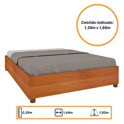 Cama Mônaco Casal Mdp com Pés Pvc Tcil - 3