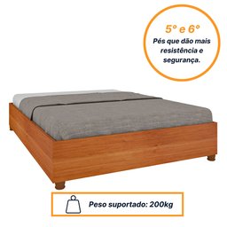 Cama Mônaco Casal Mdp com Pés Pvc Tcil - 4