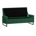 Ver imagem 2 de Recamier Bau Paris Base de Metal 1,20m Veludo Verde - Inova Decorações