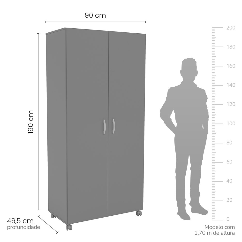 Armário Multiuso 2 Portas e 1 Gaveta São Paulo  - 6