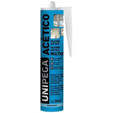 Silicone Acético 250ml Unipega Transparente