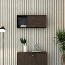 Ver imagem 4 de Armário Aéreo com Nicho e Porta Basculante 35x80x35cm Wlnp80 Preto Tx com Terracota