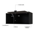 Ver imagem 3 de Armário Aéreo com Nicho e Porta Basculante 35x80x35cm Wlnp80 Preto Tx com Terracota