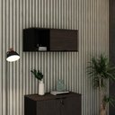 Ver imagem 2 de Armário Aéreo com Nicho e Porta Basculante 35x80x35cm Wlnp80 Preto Tx com Terracota