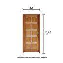 Ver imagem 3 de Kit Porta de Madeira 210x82cm Batente 11cm Fechadura Golf Rodam Abertura Esquerda Marrom/Pinus