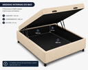 Ver imagem 2 de Base Box Baú Casal 128x188 Suede Bege