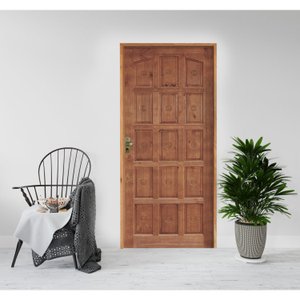 Kit Porta de Madeira 210x82cm Batente 11cm Fechadura Golf Rodam