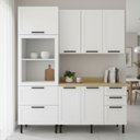 Ver imagem 1 de Armário de Cozinha Modulada Completa 4 Peças 100% Mdf Phoenix Móvel na Caixa