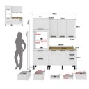 Ver imagem 2 de Armário de Cozinha Modulada Completa 4 Peças 100% Mdf Phoenix Móvel na Caixa