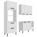 Ver mais imagens de Armário de Cozinha Modulada Completa 4 Peças 100% Mdf Phoenix Móvel na Caixa