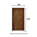 Ver imagem 3 de Kit Porta de Madeira Pivotante 210x120cm Batente 14cm Fechadura 803 Rolete Externa Hale Esquadrias