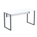 Ver imagem 1 de Mesa Escritório P25 Tub Pandin 170 Cm (larg) X 70 Cm (prof) Tampo Mdp Branco Pé Aço Tubular