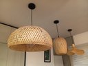 Ver imagem 6 de Kit 3 Pendentes Bambu Natural Composição com LED Luz Quente