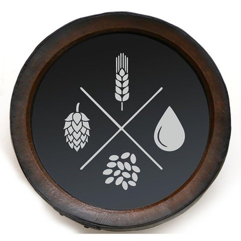 Quadro Decorativo Porta Rolhas Redondo Lúpulo, Malte - Grande