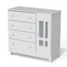 Cômoda 4 Gavetas com Porta Ariel Carolina Baby Branco - 1