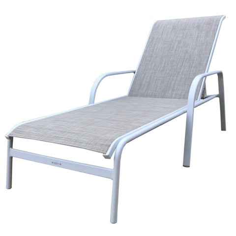 Espreguiçadeira Reclinável em Alumínio e Tela Sling Cannes 