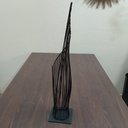 Ver imagem 5 de Vaso Decorativo de Metal Preto 65x17x17cm Enfeite Sala Mesa Estante Aparador