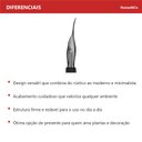 Ver imagem 2 de Vaso Decorativo de Metal Preto 65x17x17cm Enfeite Sala Mesa Estante Aparador