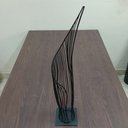 Ver imagem 4 de Vaso Decorativo de Metal Preto 65x17x17cm Enfeite Sala Mesa Estante Aparador