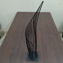 Ver imagem 3 de Vaso Decorativo de Metal Preto 65x17x17cm Enfeite Sala Mesa Estante Aparador