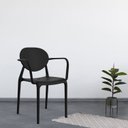 Ver imagem 2 de Conjunto 4 Cadeiras com Braço Slick Preto