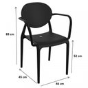 Ver imagem 7 de Conjunto 4 Cadeiras com Braço Slick Preto