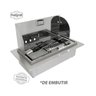 CHURRASQUEIRA EMBUTIR GOURMET INOX CARVÃO C GRILL GIRATÓRIO GRELHA ARGENTINA POLIGRILL M3G3EB 110V - 2