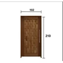 Ver imagem 4 de Kit Porta de Madeira PIVOTANTE210X102CM Batente 14cm Fechadura 803 Rolete Externa Hale Esquadrias Ma