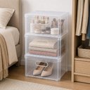 Ver imagem 5 de Organizador com Gaveta 7,9L Empilhavel Rattan Multiuso Guarda Roupa Escritorio Lavanderia