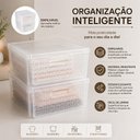 Ver imagem 3 de Organizador com Gaveta 7,9L Empilhavel Rattan Multiuso Guarda Roupa Escritorio Lavanderia