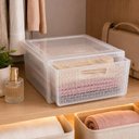 Ver imagem 4 de Organizador com Gaveta 7,9L Empilhavel Rattan Multiuso Guarda Roupa Escritorio Lavanderia