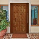 Ver imagem 1 de Kit Porta de Madeira Pivotante 210x102cm Batente 14cm Fechadura 803 Rolete Externa Hale Esquadrias