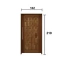 Ver imagem 3 de Kit Porta de Madeira Pivotante 210x102cm Batente 14cm Fechadura 803 Rolete Externa Hale Esquadrias