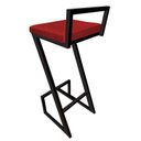 Ver imagem 4 de Banqueta Bistro para Cozinha Alta Helena Z para Area Laser Gourmet Churrasqueira Suede Vermelho