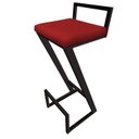 Ver imagem 3 de Banqueta Bistro para Cozinha Alta Helena Z para Area Laser Gourmet Churrasqueira Suede Vermelho
