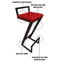 Ver imagem 6 de Banqueta Bistro para Cozinha Alta Helena Z para Area Laser Gourmet Churrasqueira Suede Vermelho