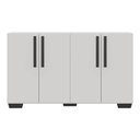 Ver imagem 7 de Aparador Buffet 4 Portas com Pés Quadrados Viena Multimóveis V3607 Branco/Preto