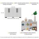 Ver imagem 4 de Aparador Buffet 4 Portas com Pés Quadrados Viena Multimóveis V3607 Branco/Preto